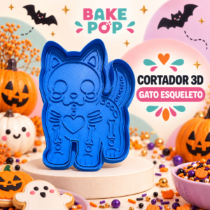 Cortador gato esqueleto 12 cm