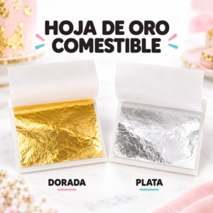 paquete de hoja de oro / plata 9x9cm